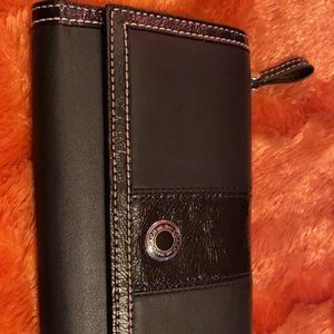 Black leather Coach wallet NWOT